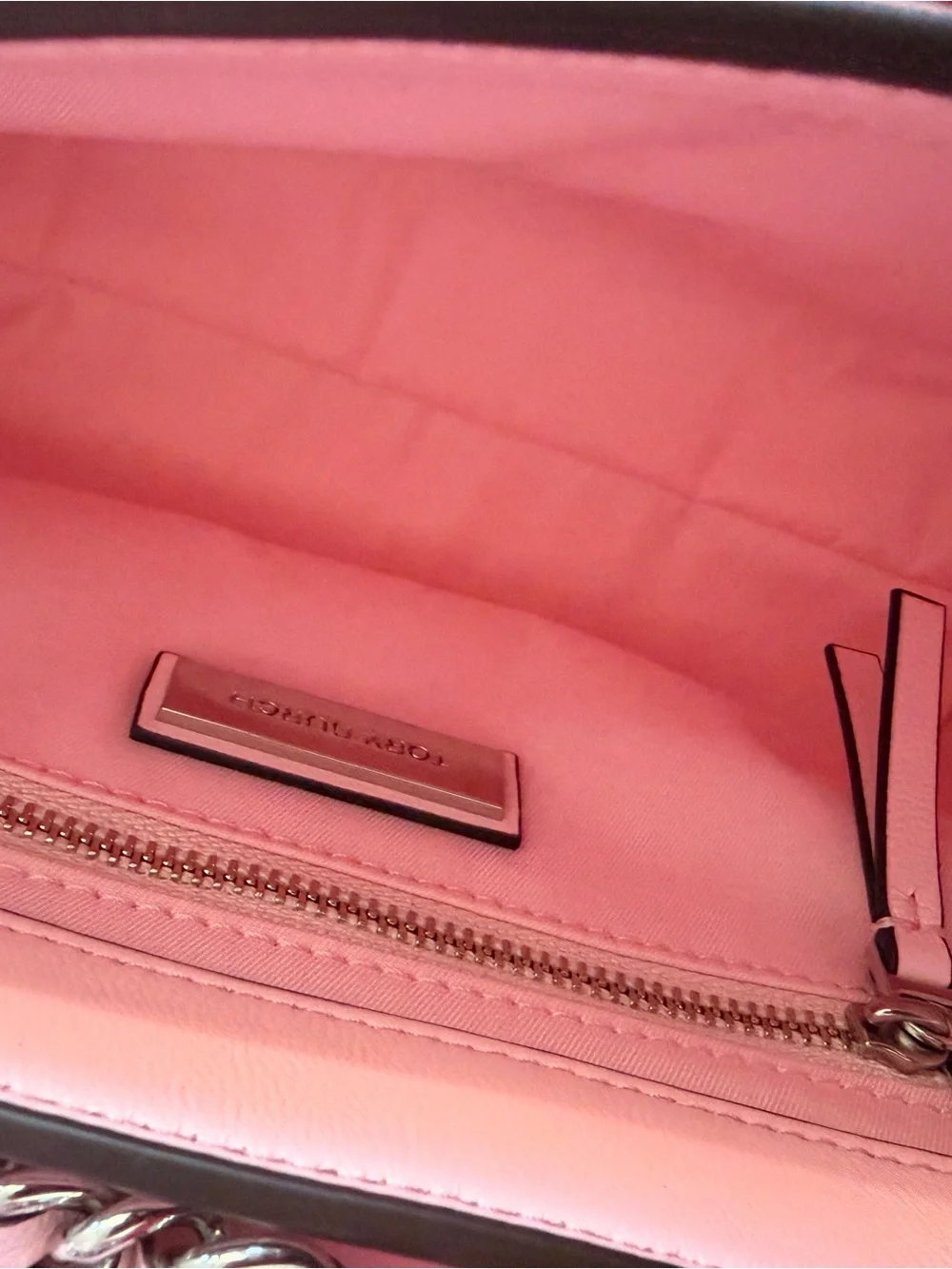 Tory Burch Small Fleming Soft Convertible Shoulder Bag Pink/ Silver